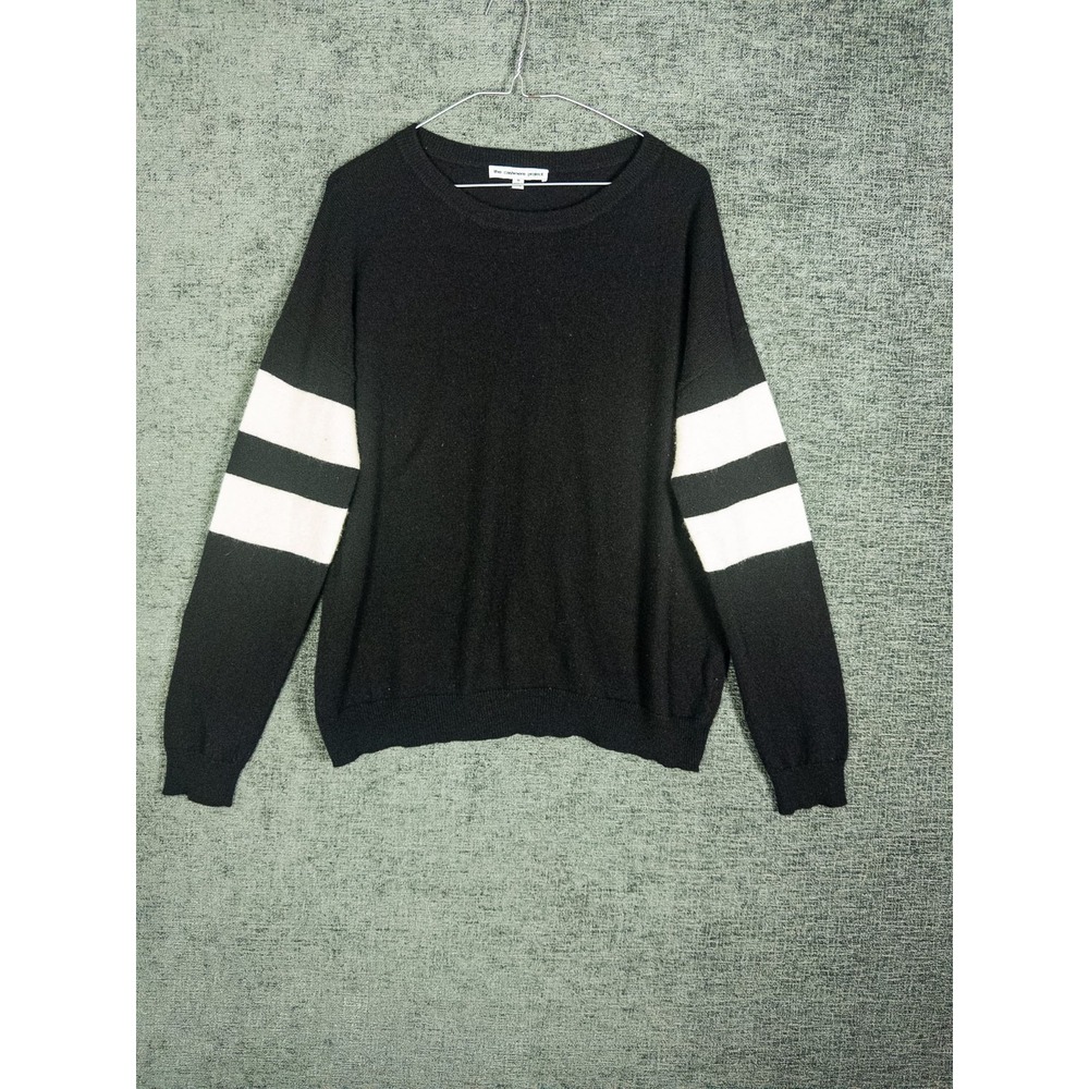 The Cashmere Project Pullover Womens M Black Color Block Cashmere Knit Striped